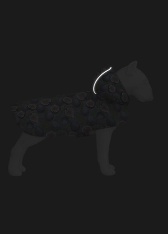 Дощовик-накидка з капюшоном для собак Clothes, малюнок "Інжир", S, А 32-35 см, B 41-52 см, З 26-33 см WAUDOG (329745639)