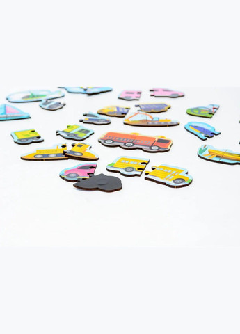 Дерев'яний магнітний пазл "Машинки" 22932 PuzzleOK (330018153)