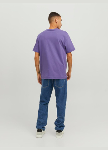 Фиолетовая футболка,фиолетовый с принтом,jack&jones Jack & Jones