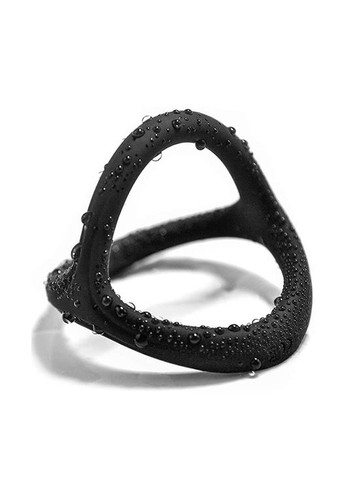 Эрекционное кольцо ультрамягкое растягивающееся Adorime Tresor силиконовое 3в1 Черное No Brand (373426313)