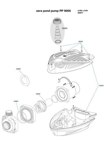 Насос для ставка та фонтану Pond PP9000 230 Вт 9.500 л/год 30077 Sera (266423346)