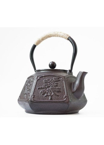 Чайник чугунный тецубин с ситом "Шестигранный Ванфу" 1400 мл 2610г 9200304 Tea Star (285119925)