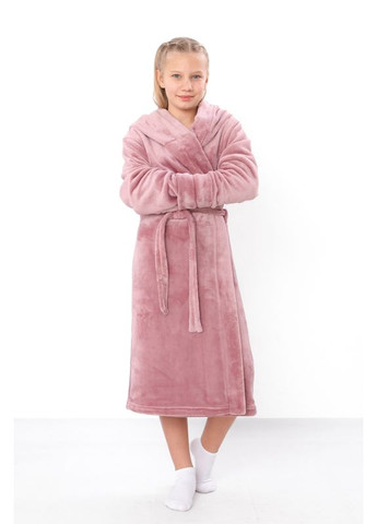 Махровий халат для дівчинки однотонний з капюшоном (p-15993) Носи своє (365629723)