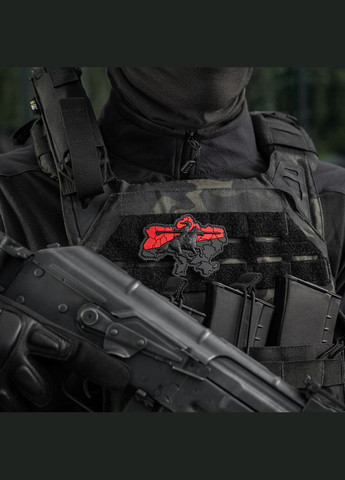 Нашивка Козацька Україна 3D PVC Red/Black M-TAC (315047932)