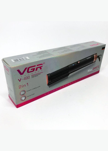 Гребінець-випрямляч для волосся фен-щітка V-490, Фен гребінець для ZW-416 сушіння волосся VGR (351486307)