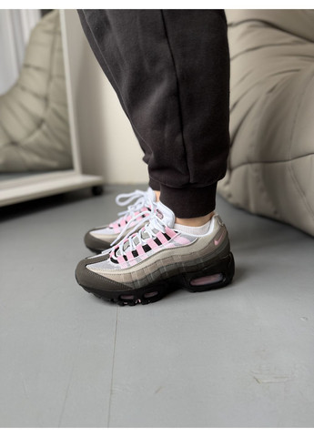Сірі кросівки чоловічі nike air max 95 grey pifoam найк аір макс 95 сірі демісезон No Brand
