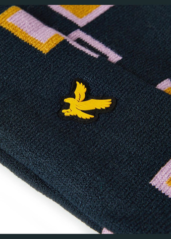 Шапка унисекс Lyle & Scott Golf Bobble Beanie Dark Navy (302802777)