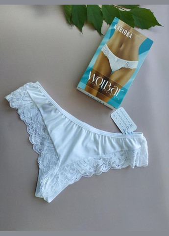 Шикарні бежеві жіночі бразильяни з гіпюром karioka волбар Wolbar (369612911)