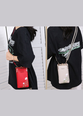 Жіноча міні сумочка з вишивкою клатч маленька сумка з квітами червоний OEM (316694245)