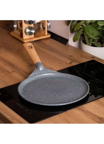 Алюмінієва млинцева сковорода з мармуровим антипригарним покриттям Ø 28 см, товсте дно MGC (360456861)