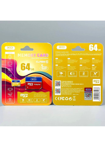 Карта пам'яті High level 64Gb 10 Class з адаптером NEW XO (372689426)