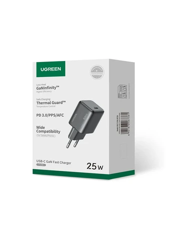 Сетевое зарядное устройство X517 25W USB-C GaN Fast Charger Set EU+1M CC Cable Ugreen (402932422)