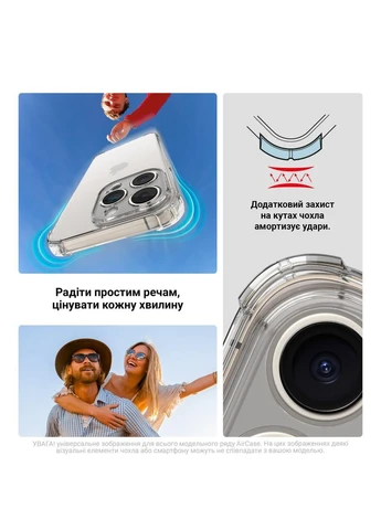 Чехол Air Force для Apple iPhone 14 Pro Camera cover Clear (ARM65248) KLB ArmorStandart (389873866)