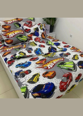 Постельное белье хлопковое Хотвис Полутораспальное 180 x 220 Бязь Белое 70 х 70 No Brand (303677701)