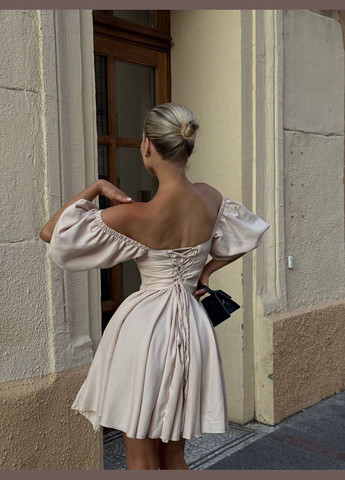 Бежева кежуал сукня N.Family однотонна