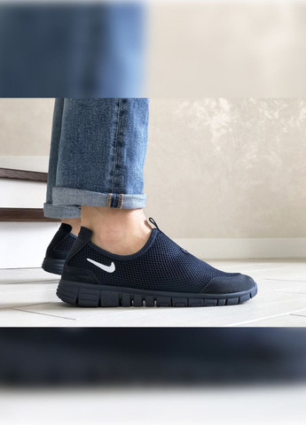 Черные демисезонные темно синие демисезонные мужские кроссовки No Brand