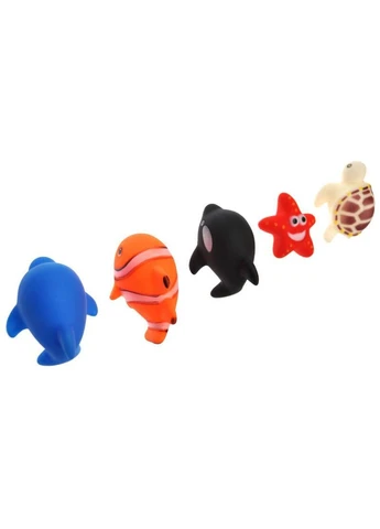 Набор игрушек для ванной пищалки Морской мир Ocean Paradise 605-5 5 штук в пакете р.15x12x6 см YG Toys (389892037)