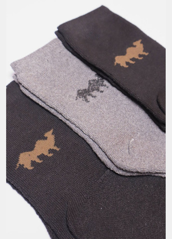 Комбіновані набір шкарпеток чоловічих махрових 3 штуки Let's Shop однотонні (304501484)