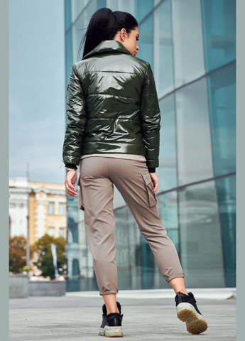 Зеленая демисезонная куртка-косуха Seventeen