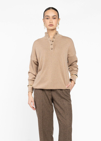 Бежевый зимний свитер женский бежевый Arber T-neck WD1 WTR-205