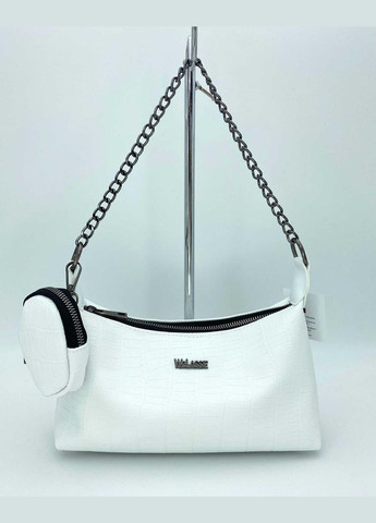 Белая женская сумка-багет из экокожи с кошельком и цепочкой «Лойс» WeLassie (298570240)