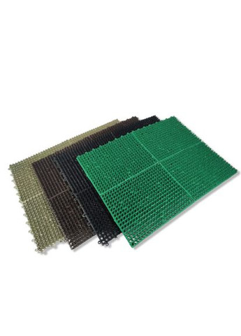 Килимок 4-секційний придверний брудозахисний 540х400 мм п/е «» Зелений Plastic's Craft (283022779)