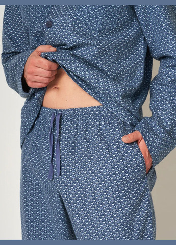 Мужская теплая фланелевая пижама Key (306812687)