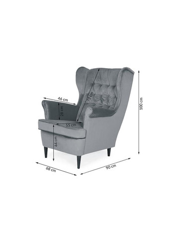 Крісло HARRY VELVET цинамон/венге BL.4215 HARRYV4215W Signal (372178054)