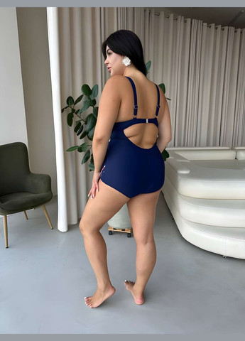 Бирюзовый летний женский сплошной яркий купальник в спортивном стиле. No Brand