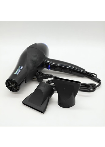 Фен с регулировкой температуры насадками 2 штуки для сушки укладки волос 3000W (480126-Prob) Черный Unbranded (329819943)