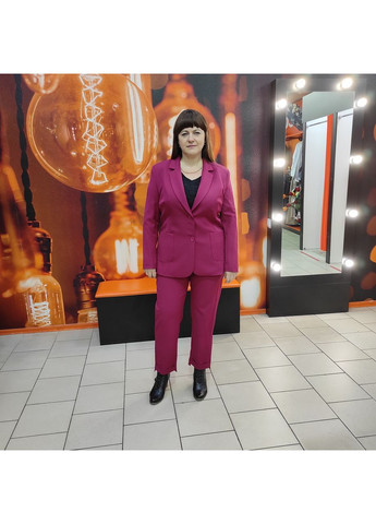 Костюм жіночий брючний звужені штани 50 малина Alenka (351481069)