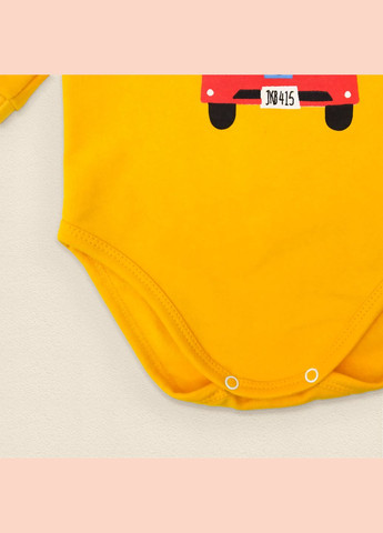 Дитячий боді у великих розмірах з начісом Best Friends Жовтогарячий dexter's (303345934)