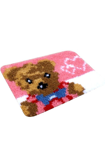 Набор для ковровой вышивки коврик мишка (основа-канва, нити, крючок для ковровой вышивки) No Brand 1908 (293948487)