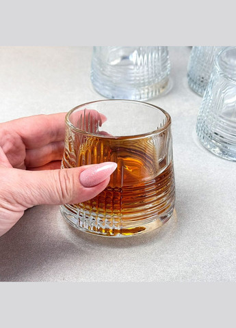 Набір обертових склянок для віскі 6 шт 170 мл Смуги No Brand (340469641)