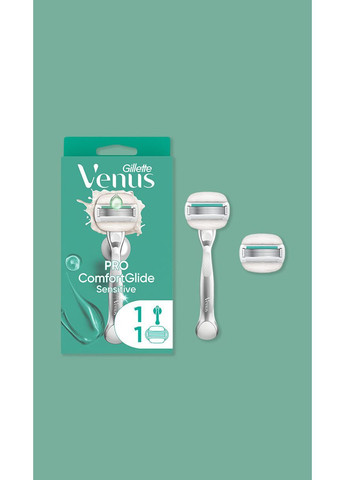 Станок для бритья женский (Бритва) Olay PRO ComfortGlide Sensitive с 1 сменным картриджем и креплением Venus (372658935)