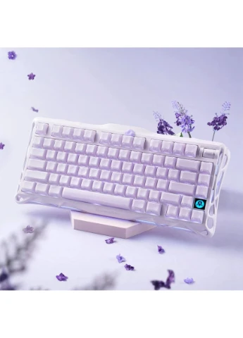 Клавіатура механічна Mercury K1 80keys, x Kailh Cheery Pink, EN, BT/WL/USB, Lavender Purple GravaStar (391708910)