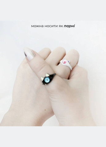 Набір з трьох колечок мультяшні вінтажні кавай котик і фентезі монстрики з очами аніме кокетт indiekid корейський харадзюку альт No Brand (314692846)