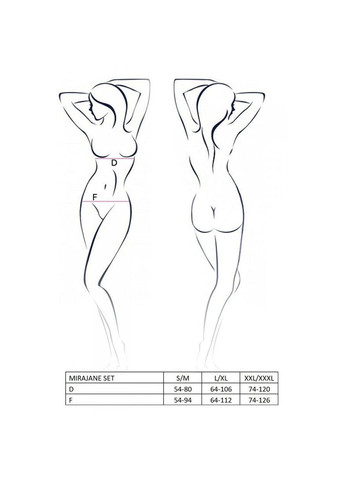 Комбинированный демисезонный комплект белья exclusive mirajane set xxl/xxxl, black, поддерживающий лиф-топ и трусики Passion