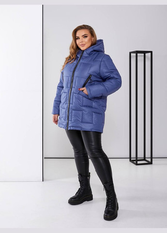 Світло-синя зимня жіноча тепла курточка New Trend