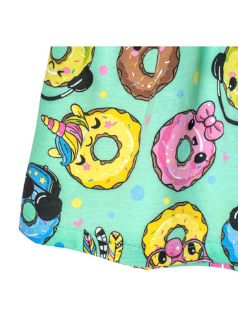 Мятное детское платье кулир на лето donuts ментол dexter's (290416662)