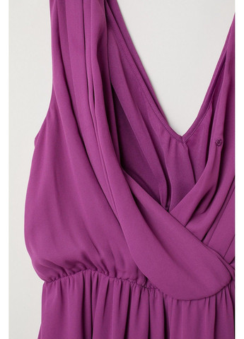 Фіолетова коктейльна сукня H&M однотонна