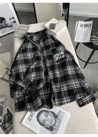 Стильна тепла сорочка в клітинку жіноча кашемір No Brand (362411253)