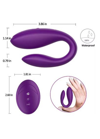 Смарт-вібратор для пар із бездротовим керуванням, 10 режимів No Brand (326603154)