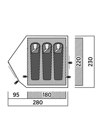 Палатка трехместная Rondane 3 Easy Camp (367600697)
