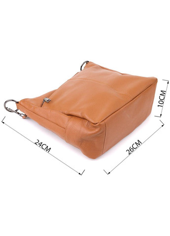 Сумка крос-боді на плече з натуральної шкіри середня жіноча Коричневий 40317 Vintage (361970392)