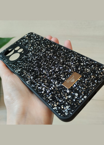 Чохол на xiaomi redmi Note 12 4g силіконова жіноча накладка блискуча Diamond shine чорний No Brand (302238406)