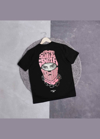 Біла чоловіча футболка чорна з переднім принтом в стилі guess No Brand