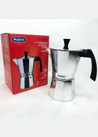 Гейзерная кофеварка MG-1002 300 мл, гейзер для кофе, кофеварка гейзерного типа, кофеварка для дома Magio (364664650)