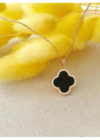 Позолоченная Цепочка (Колье) "Клевер" 40см-45см + Браслет. Позолота No Brand (364502972)