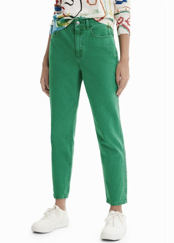 Джинси жіночі зеленого кольору Let's Shop - (287558991)